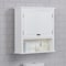 Alaterre Furniture Dorset 27"W x 29"H Wall Mounted Bath Storage Cabinet with Two Doors and Open Shelf ANVA74WH - alternate 4